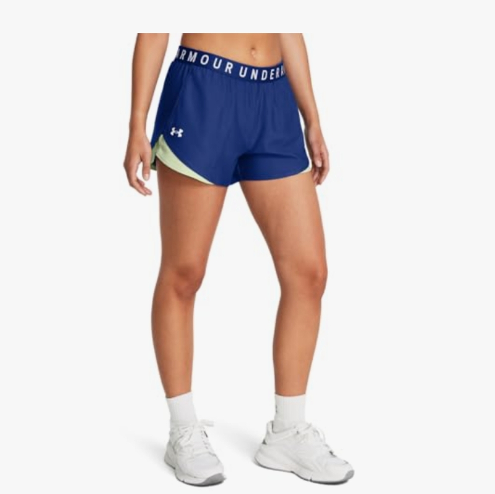 Under Armour Women's Tech Blue & White Play Up 3.0 Shorts Size 1X